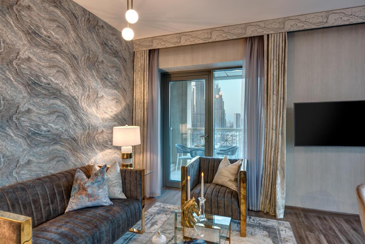 Durrani Homes - Designer 2Br Apt With Stunning Burj Khalifa And Fountain View Dubaj Kültér fotó